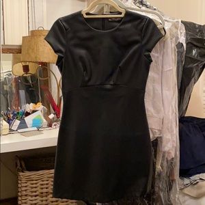 Zara Leather Black Mini Dress